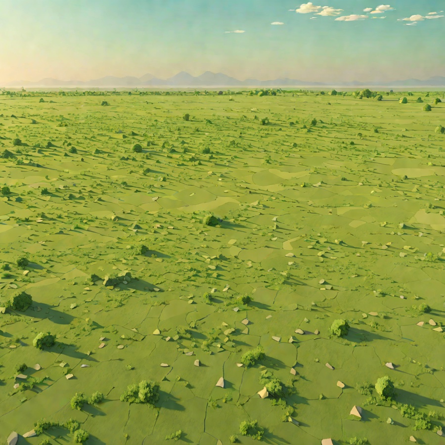 Low-poly meadow